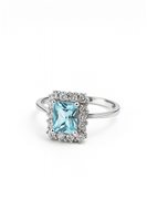 Anillo Idee Preziose dal 1987 Mujer in Oro blanco Acquamarina IP.AK18B/73 - IP.AK18B/73